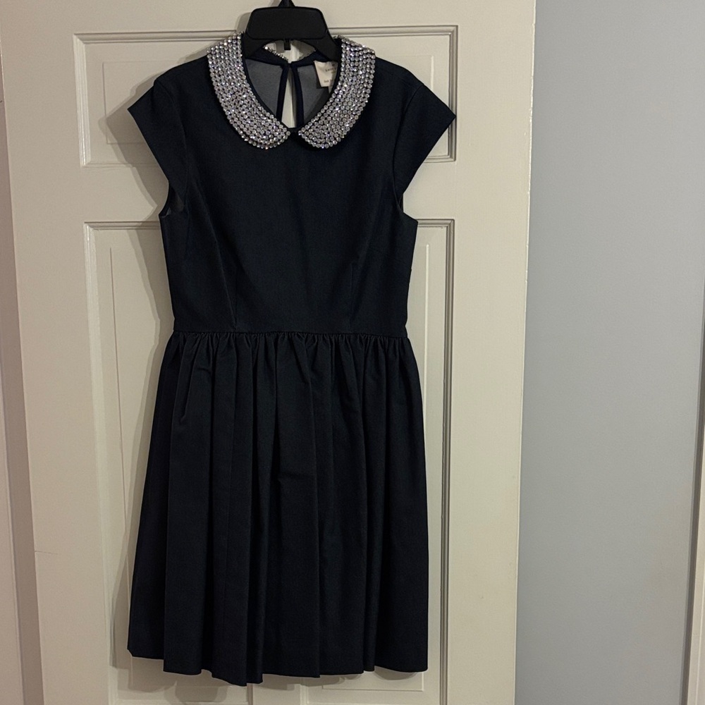 Kate Spade Denim Dress with Bedazzled Collar